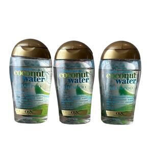 Set Of 3- OGX Weightless Hydration Coconut Water Shampoo Travel Size 3fl oz New